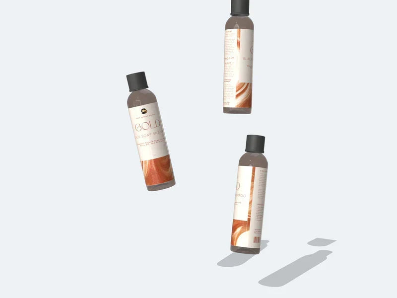 GOLD (SEAMOSS BLACK SOAP SHAMPOO) - PURPLE SEAMOSS & COCONUT HAIR SHAMPOO - CHONDRUS CRISPUS - 92 MINERALS