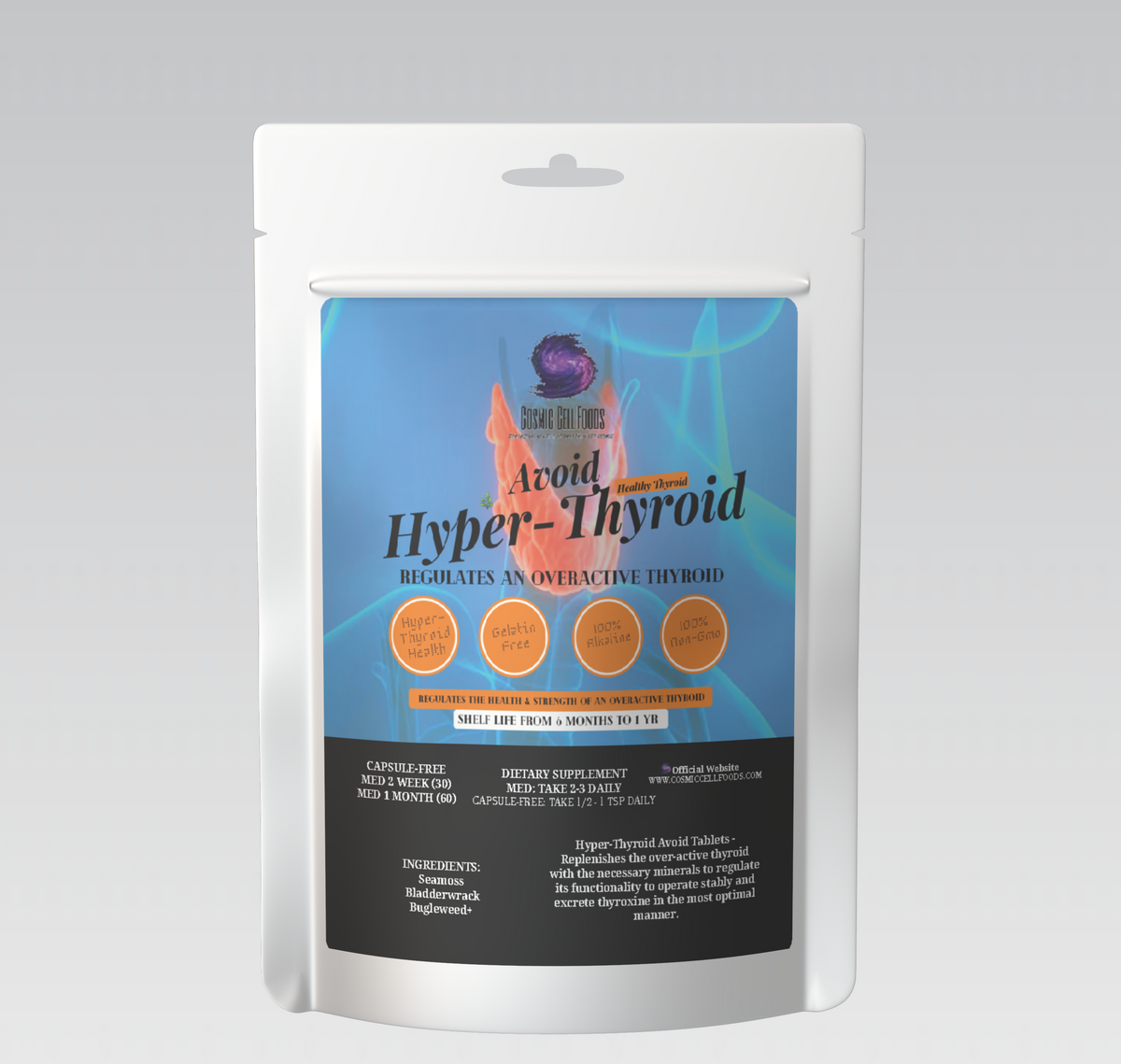Hyper-Thyroid Avoid Herbal Tablets - Regulates Overactive Thyroid