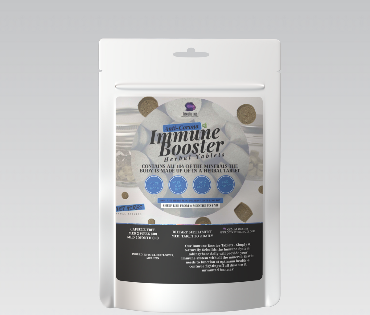 Immune Booster Herbal Tablets- Rebuilds the Immune System - Immune System Strengthener For Adults & Kids